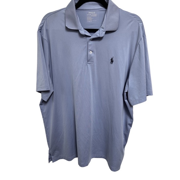 Polo Ralph Lauren Other - Polo Ralph Lauren Performance Polo Shirt Mens Large Classic Fit Blue Grey Pony